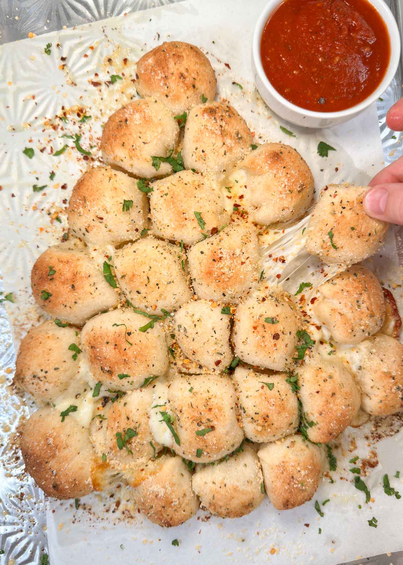 Christmas Tree Pull Apart Bread
