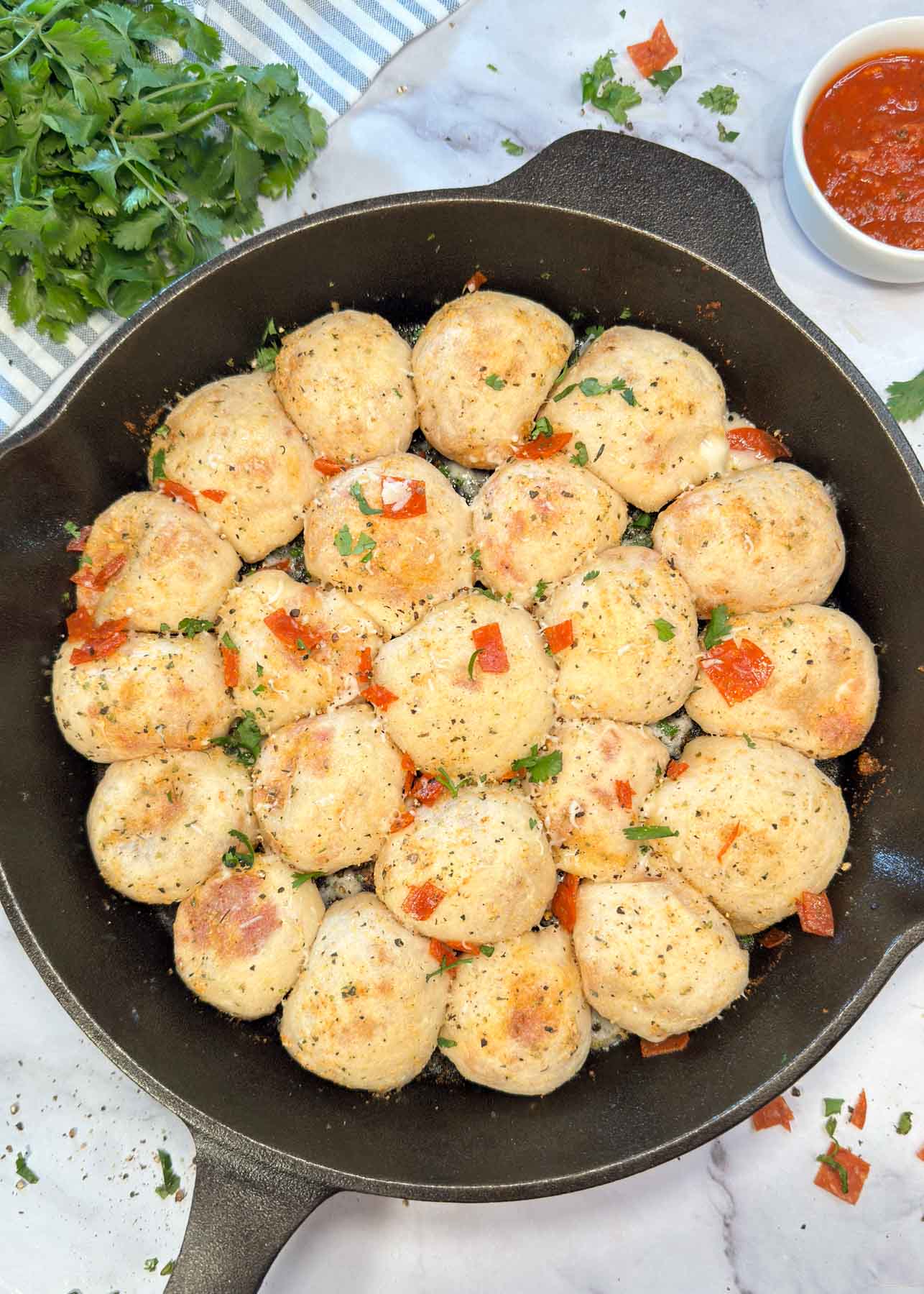 Cheesy Pull Apart Pizza Bread