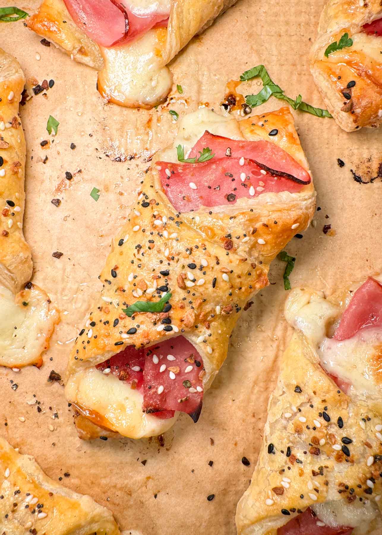 Ham and Cheese Puff Pastry Appetizer