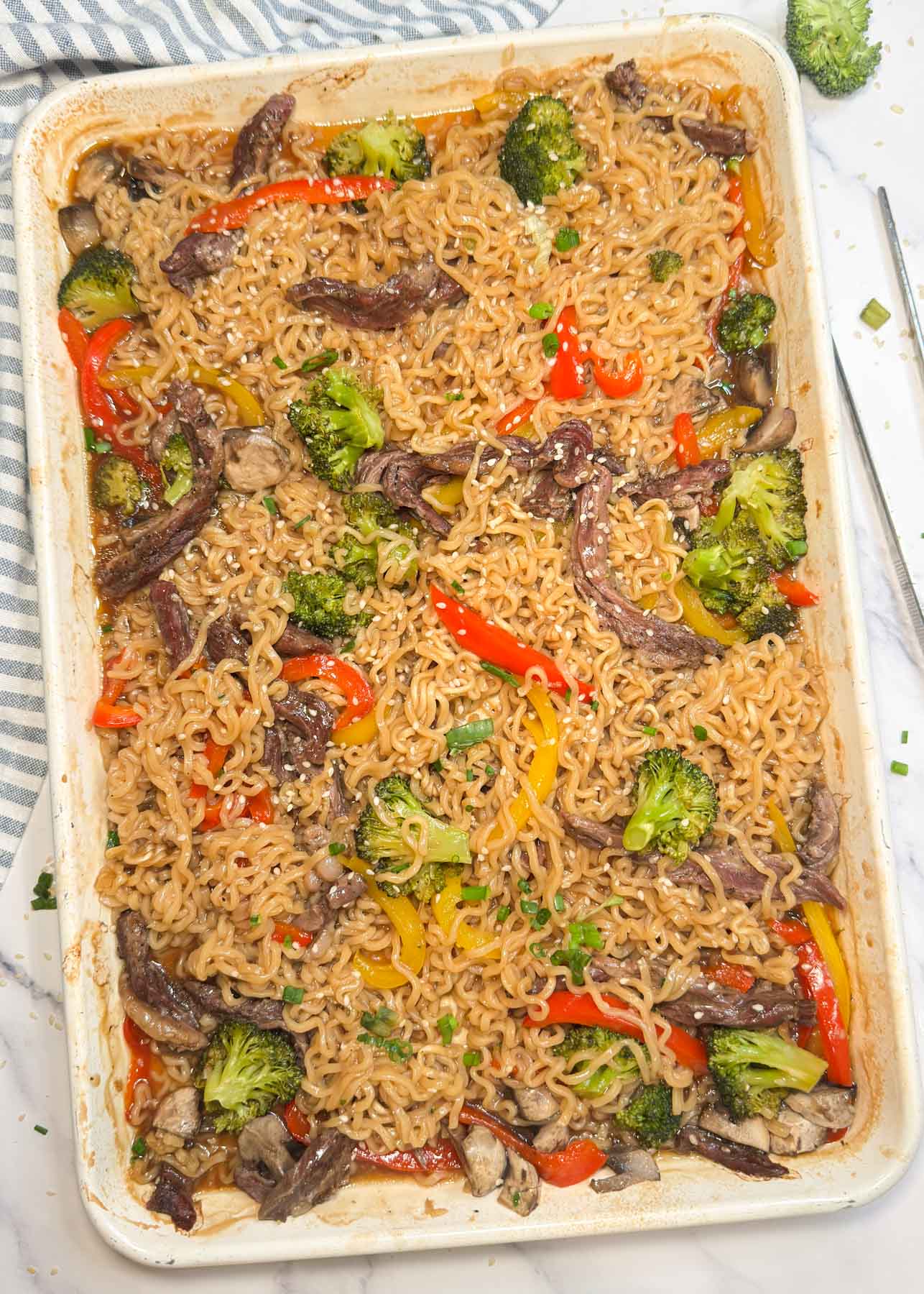 Sheet Pan Ramen Stir Fry