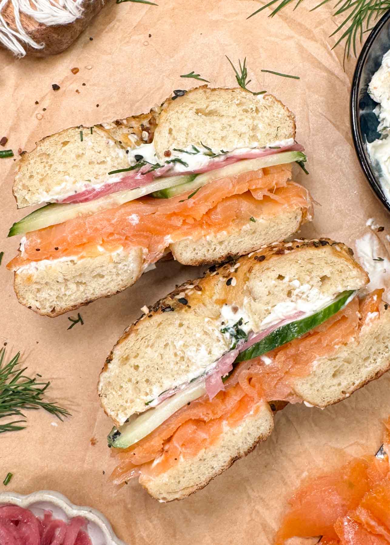 Smoked Salmon Bagel (Lox Bagel)