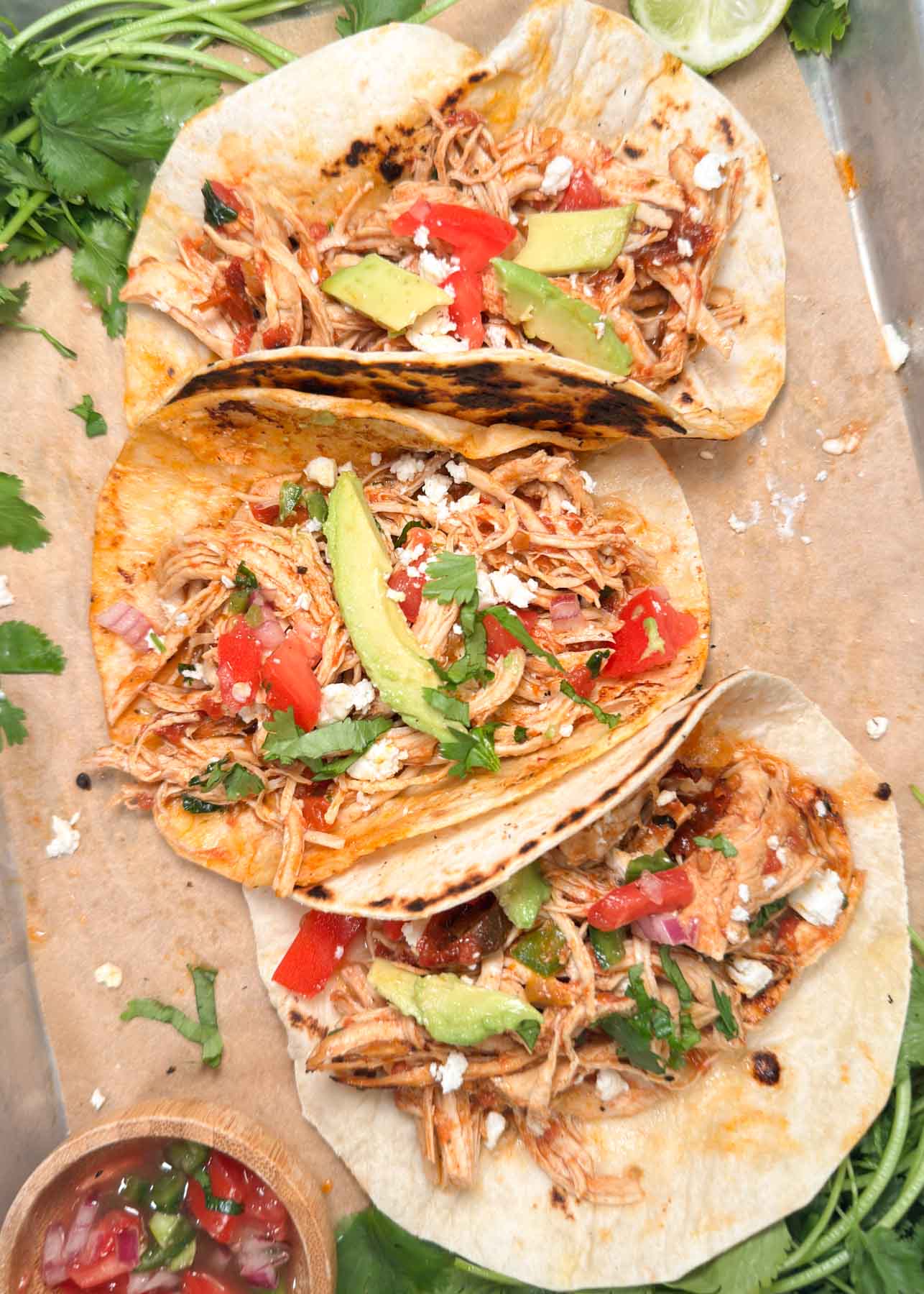 Easy Shredded Chicken Tacos Recipe (Stove Top Method)