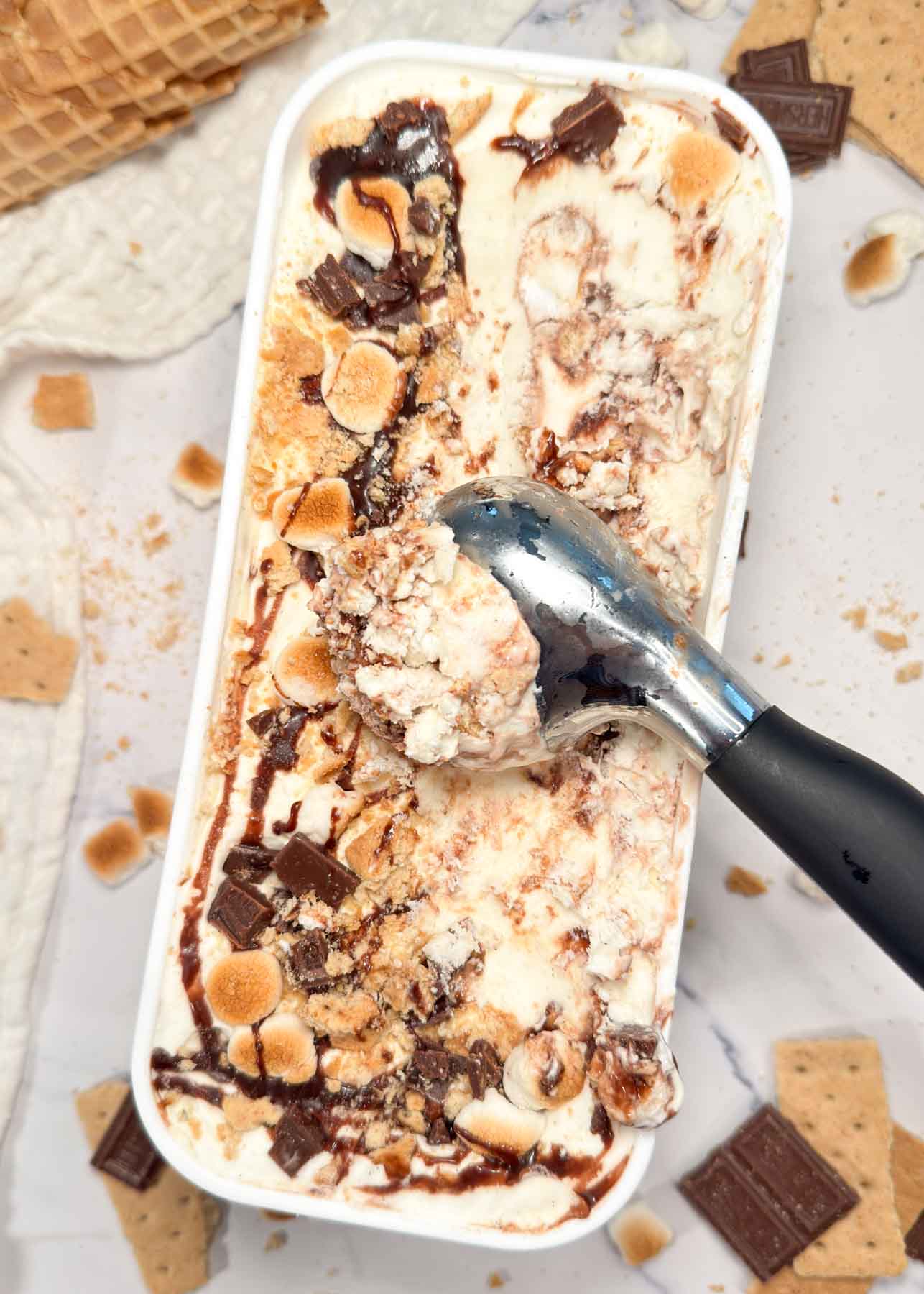 Homemade S’mores Ice Cream