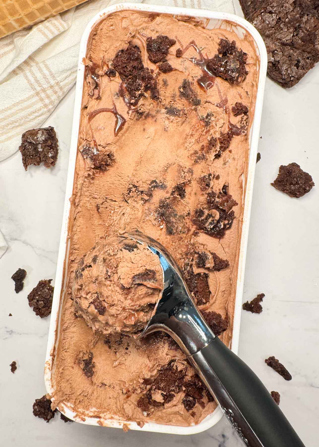 Chocolate Brownie Ice Cream