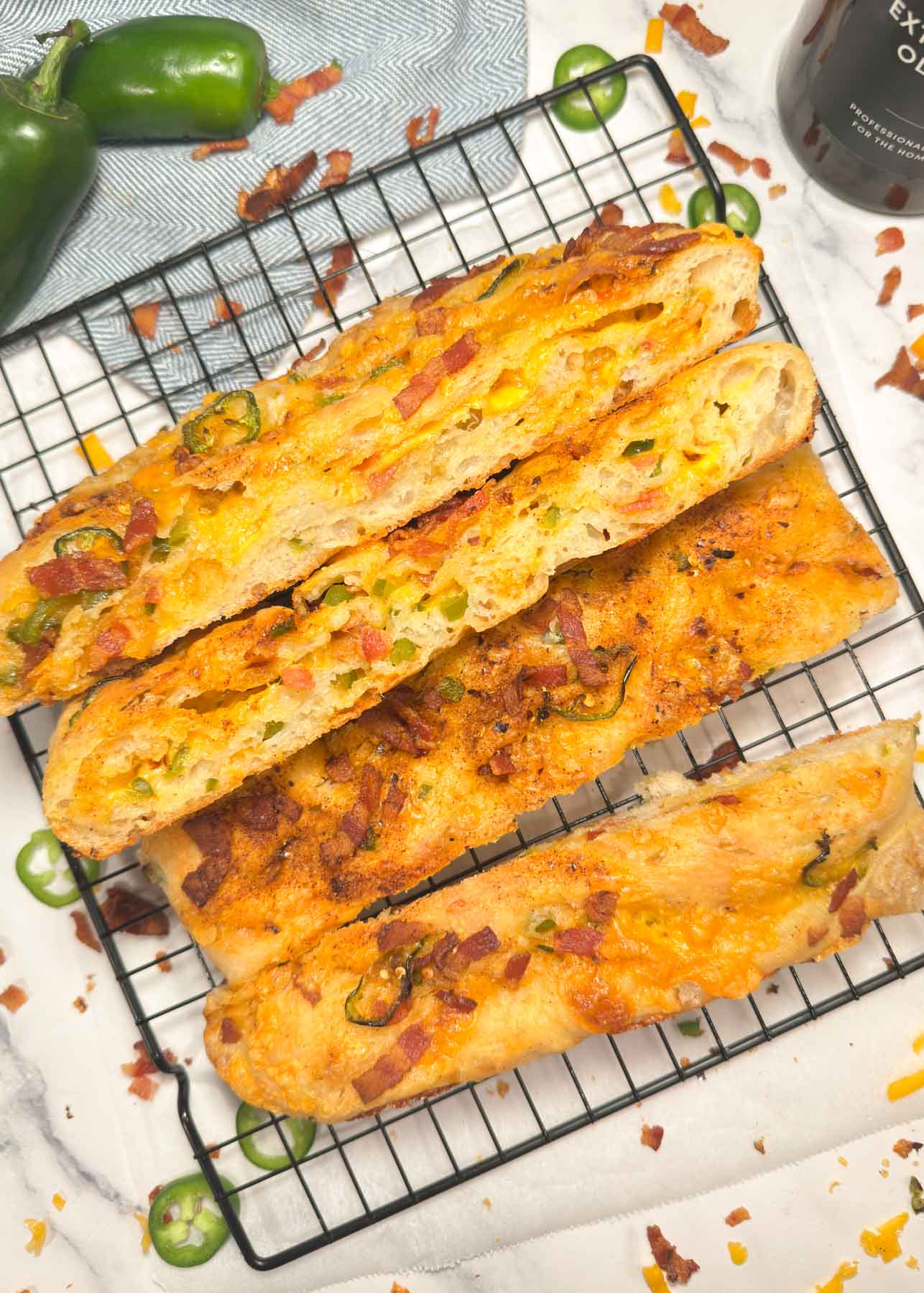 Jalapeno Cheddar Bacon Focaccia